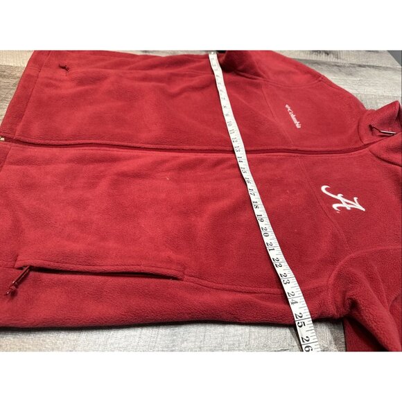 Columbia Alabama Crimson Tide Jacket Mens Large‎ Red Zip Fleece Embroidered Logo - Picture 8 of 13